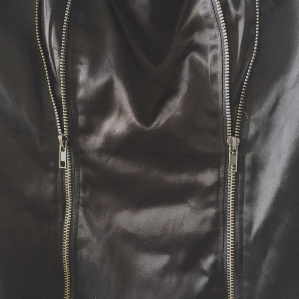 ⛓🖤Satin Zipper dress